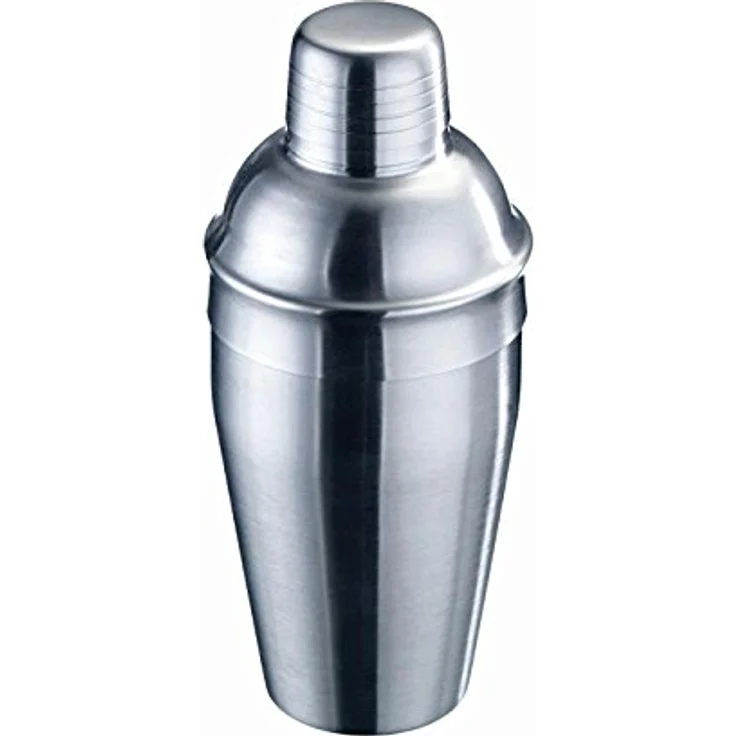 Westmark Cocktailshaker mit integriertem Sieb und Deckel, Füllvolumen: 0,5 Liter, Rostfreier Edelstahl, Silber-Gebürstet, 62812260