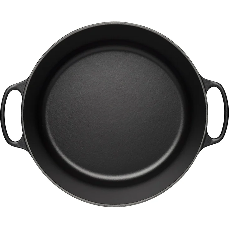 Le Creuset Signature Gusseisen-Bräter mit Deckel, Durchmesser 28 cm, Rund, Für alle Herdarten und Induktion geeignet, Volumen: 6,7 l, Schwarz – Bild 3