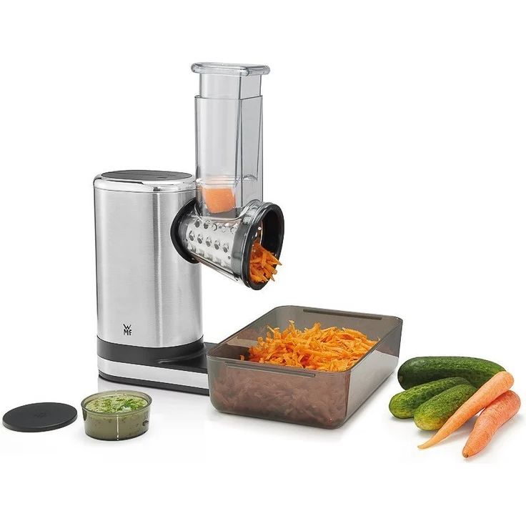 WMF Küchenminis Salat-to-go, Salatzubereiter, elektrischer Gemüseschneider, 5 Einsätze, inkl. Salat-to-go-Box, 150 W  – Bild 2