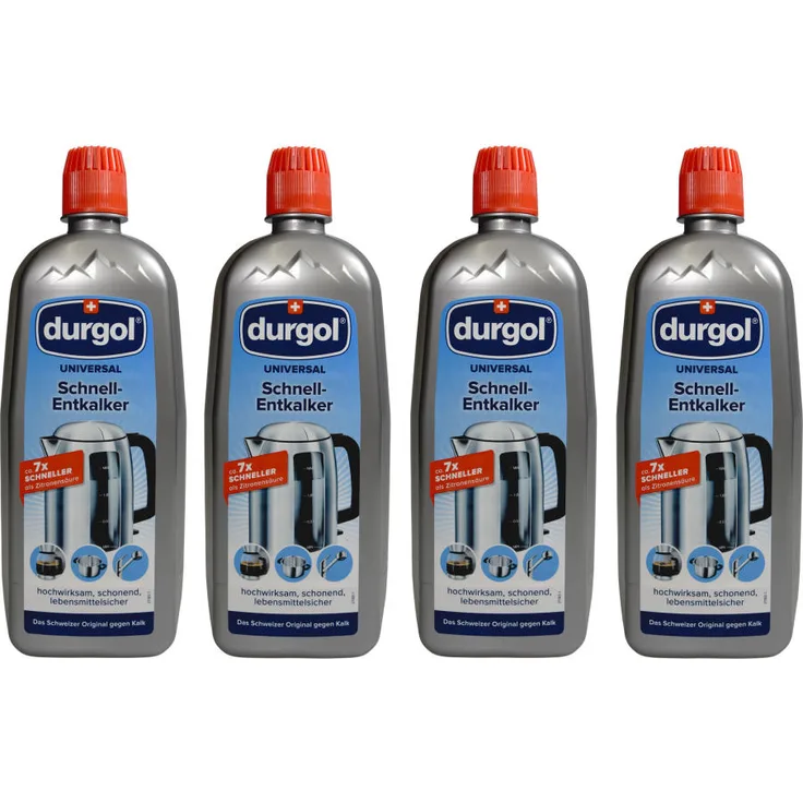 Durgol Universal Schnell-Entkalker für Geräte, Armaturen, Oberflächen, 4er Set, 4 x 750 ml