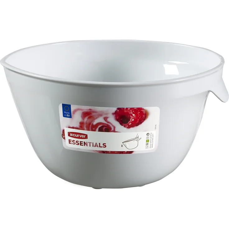 Curver 221928 Rührschüssel aus Polypropylen, 2,5 L, Weiß, 23 x 21 x 12,2 cm