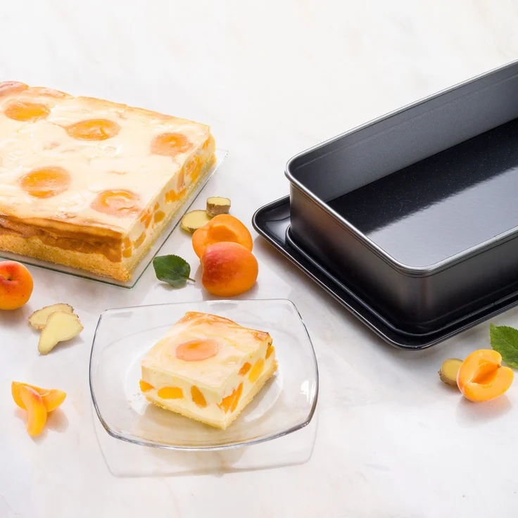 Dr. Oetker Rechteck-Springform mit le-Boden 28 x 18 cm le-Boden, eckiges Kuchenblech, für kleine Blechkuchen, Serie Back-Idee Kreativ, Menge: 1 Stück – Bild 3