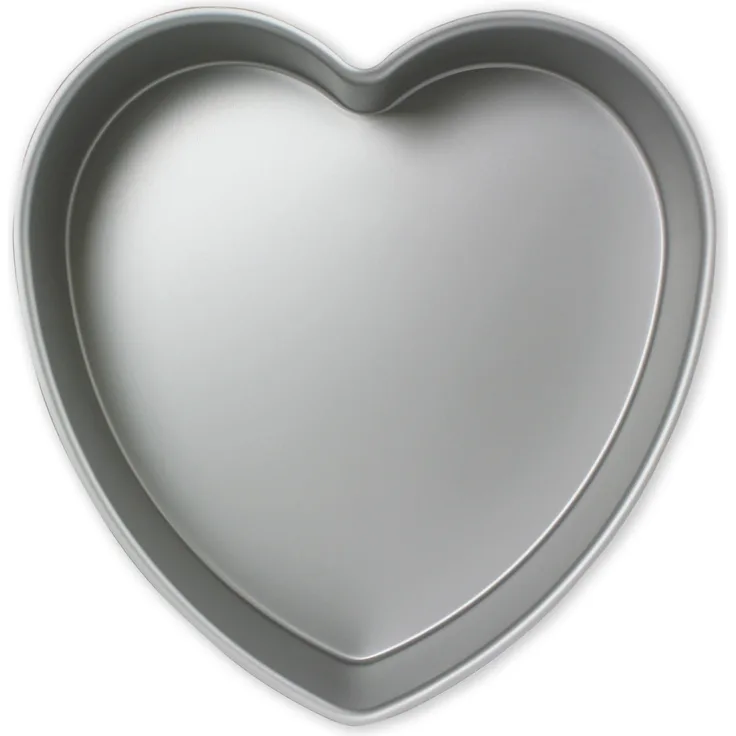 PME HRT062 Herzförmige Backform aus eloxiertem Aluminium, 152 x 76 mm tief, Silver, 15.2 cm