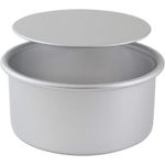 PME LBR053 Kuchenformen mit losem boden 5'' x 3'', Eloxiertes Aluminium, silber