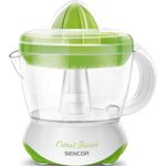 SENCOR SCJ 1051GR Zitruspresse (40 Watt, Zwei Größen von Presskegeln) weiß - grün
