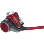 Bomann BS 9027 CB Eco-Cyclon Twin-Spin Bodenstaubsauger, beutellos mit extra großem Aktionsradius, circa 8,3 m, anthrazit-rot