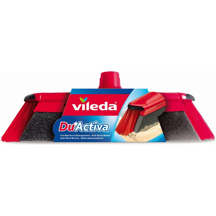Vileda Duactiva Besen für den Innenbereich mit zwei Borsten, mit Nestchen, 10.5 x 35 x 6 cm - 299 g – Bild 1