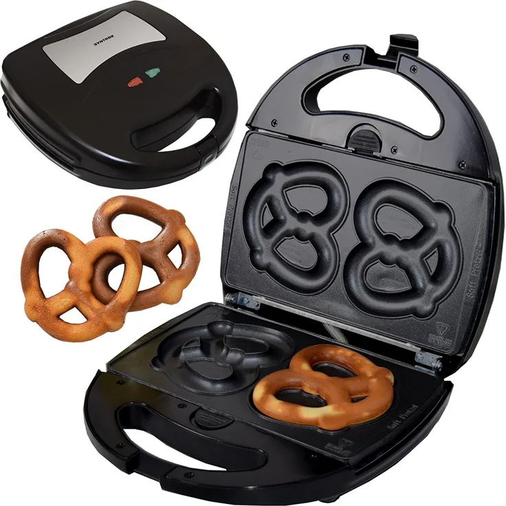 Syntrox Soft Bretzel Bretzelmaker Chefmaker mit austauschbaren Backplatten SM-13