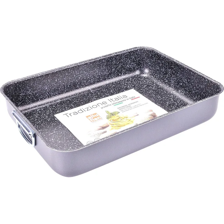 Alluflon Tradition Italien Lasagneform, Aluminium, schwarz