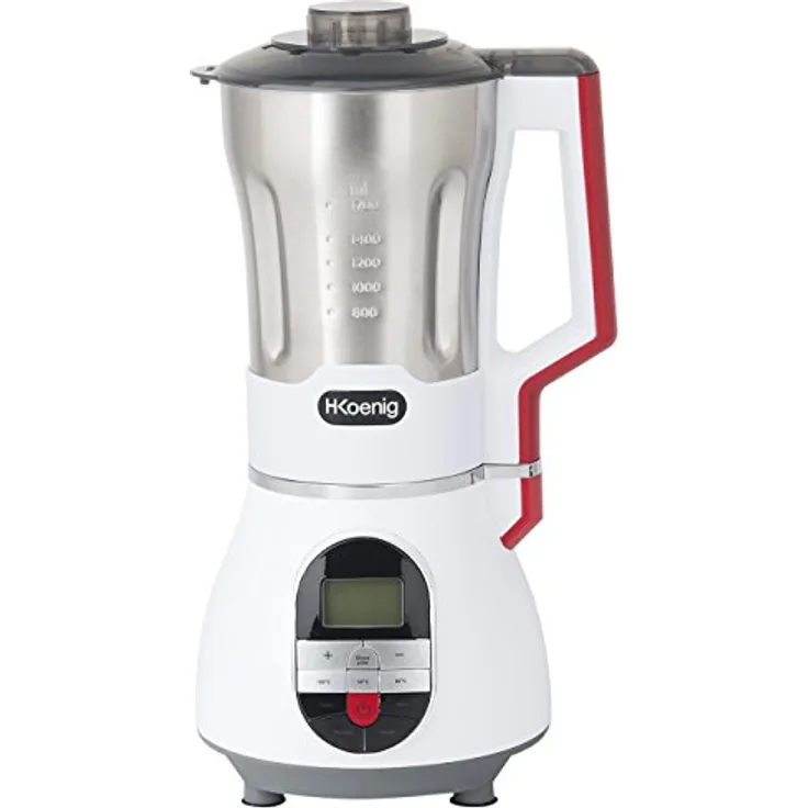 H.KOENIG MXC36 SOUP Maker MXC 36 Suppenzubereiter-Mixer-Ice-Crusher-Koch- und Mixfunktion-bis 1,7 L-bis 900 W-Edelstahlgehäuse -