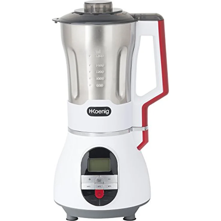 H.KOENIG MXC36 SOUP Maker MXC 36 Suppenzubereiter-Mixer-Ice-Crusher-Koch- und Mixfunktion-bis 1,7 L-bis 900 W-Edelstahlgehäuse -