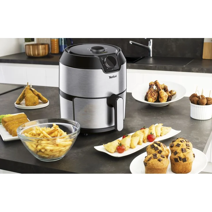 Tefal Easy Fry Classic EY201D Freistehende Heißluftfritteuse, Frittieren ohne Öl, 4,2 Liter Volumen, silber, Edelstahl, 1500 Watt, spülmaschinenfest – Bild 4