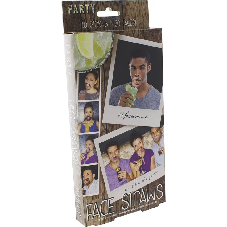 Flashpoint 556184 Strohalme mit Gesichtern