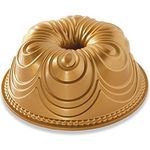 NordicWare Hochwertige Gugelhupfform, Aluminium, Gold, 24,9 x 24,9 x 9,7 cm