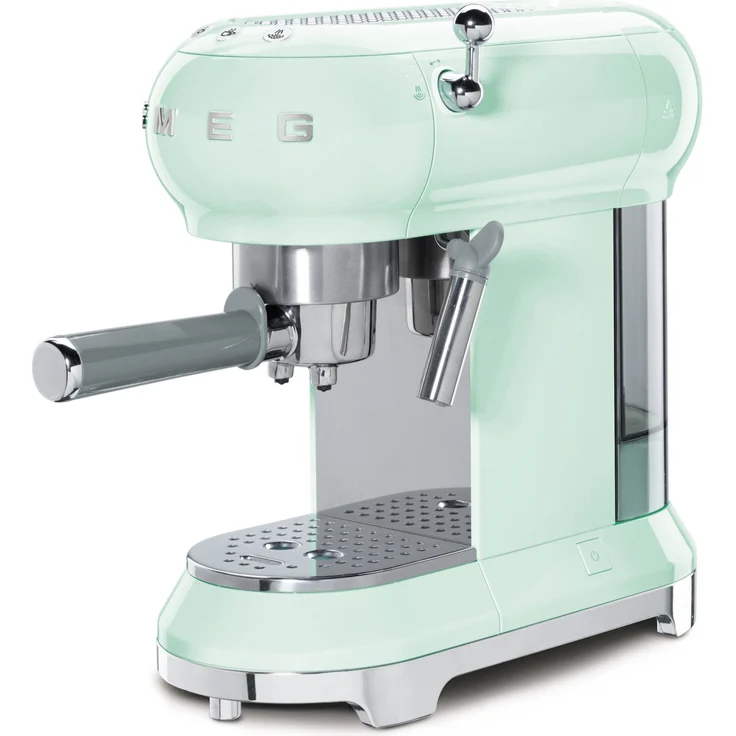 Smeg ECF01PGEU Siebträgermaschine Espressomaschine, mit Dampfdüse, 15 bar Pumpendruck, pastellgrün – Bild 3