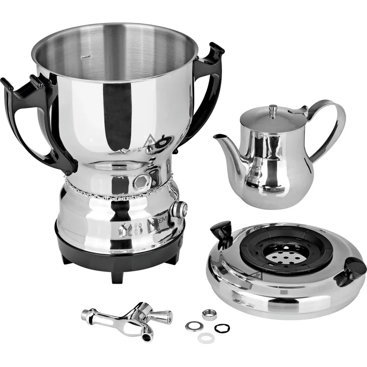 BEEM Samowar Tea Classic 3 l, Teekocher elektrisch, 2.200 W, Edelstahl, 3 l Wasserbehälter, 1 l Teekanne – Bild 2