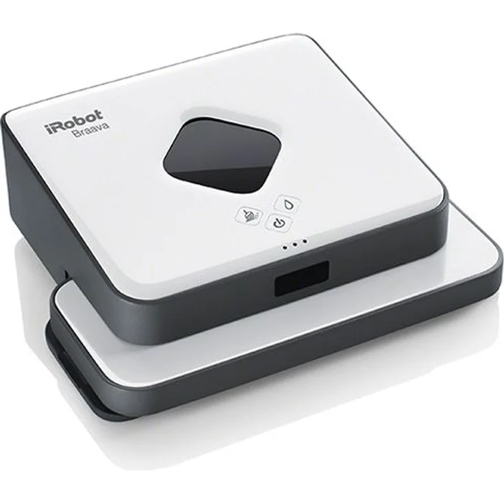 iRobot Braava 390t Saugroboter mit Wischfunktion, verwendet Einwegtücher und waschbare Reinigungstücher, weiß – Bild 2