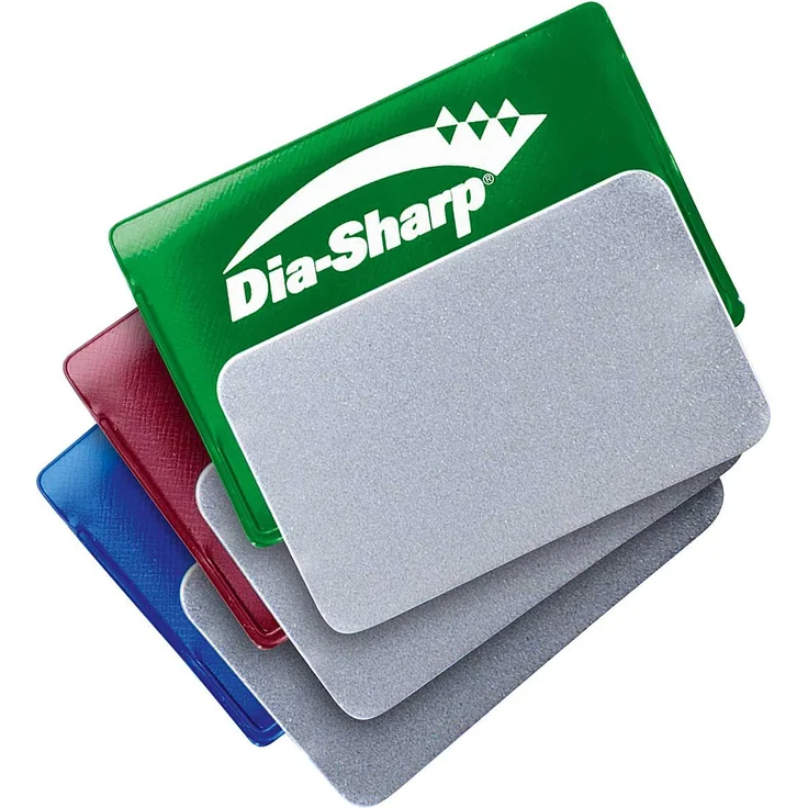 DMT Dia-Sharp-Schärfkarte, Kreditkartengröße 7,62 cm, 3-teiliges Set, extrafein, fein und grob, D3EFC – Bild 1