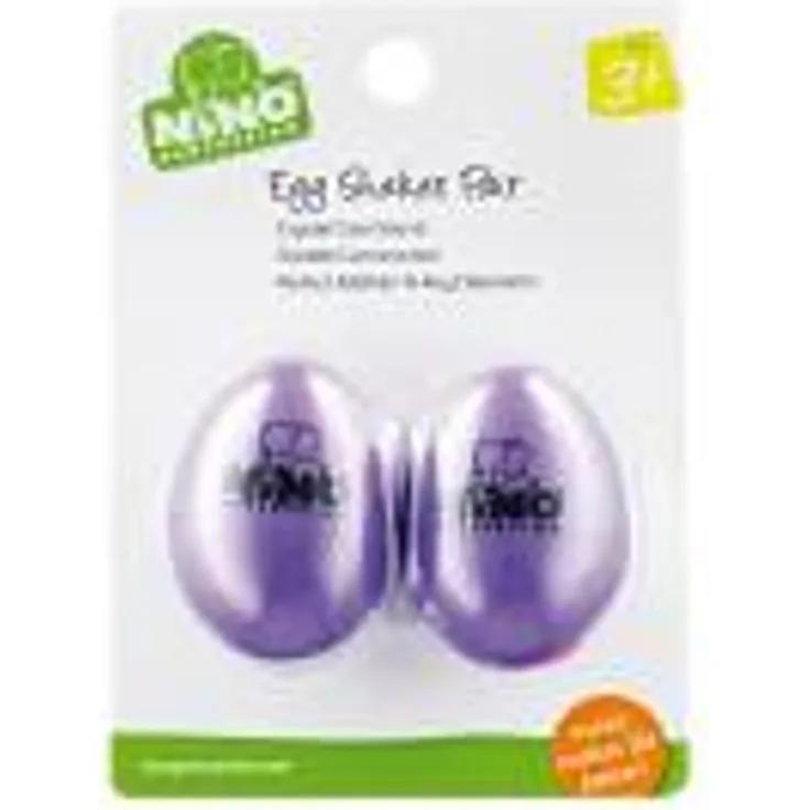Nino Percussion NINO540AU-2 Egg-Shaker Normale Größe in Aubergine 2er Set