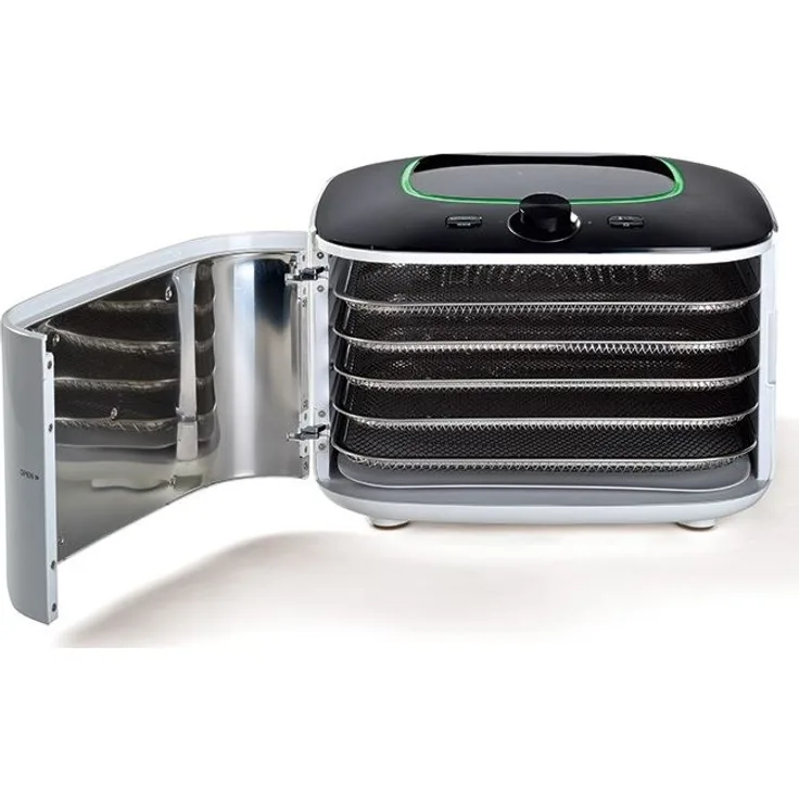 L'Equip CI IR D5 Infrarot Dörrgerät mit 5 Edelstahl-Einschüben, 500W, weiß