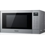 Panasonic NN-CT57 Mikrowelle mit Grill und Heißluft, Standgerät, 1000 Watt, Inverter Mikrowelle, 27 Liter Garraum, geringe Bautiefe silber