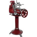 Graef AM 30 Vintage Schwungradmaschine, Allesschneider, inkl. Stellfuß, Ø 300 mm glattes Hochleistungsmesser, rot