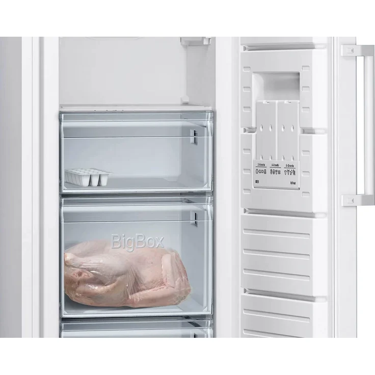 Siemens GS33NVWEP Gefrierschrank, freistehend, weiß, NoFrost, Breite 66.5 cm, Energieklasse E – Bild 3