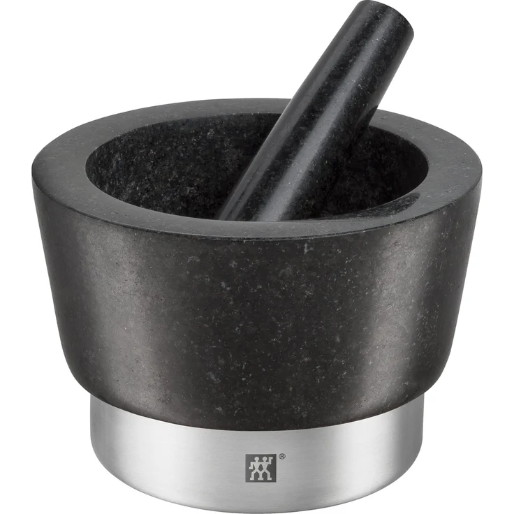 Zwilling Spices Mörser mit Stößel, Ø 11 cm, Granit, Schwarz, 15 cm – Bild 1