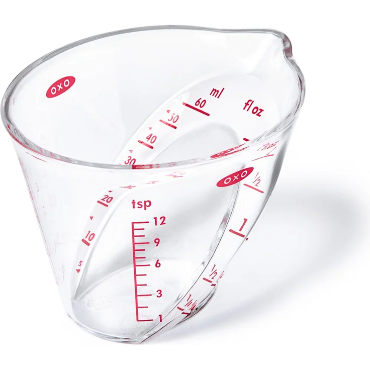 OXO Good Grips Mini-Messbecher mit schräger Skala, 60 ml – Bild 1