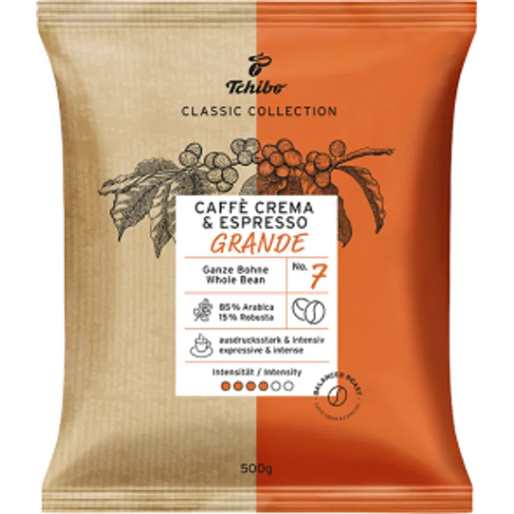 Tchibo Café Grande geröstete Kaffeebohnen, 500 g