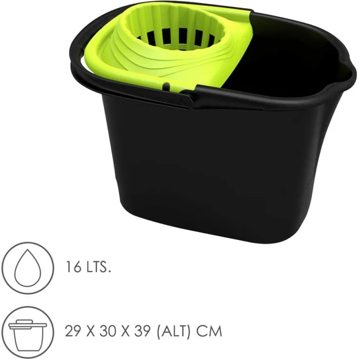 Oryx 5476005 Eimer mit Abtropfsieb, rechteckig, 16 l