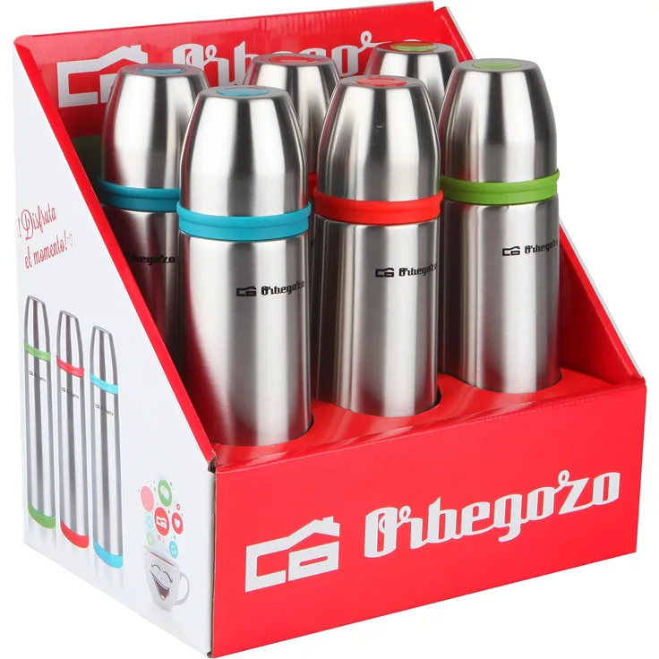 Orbegozo Set TRL 5500 ? Set von 6 Thermoskanne Flüssigkeit, INOX, 3 Farben, 500 ml