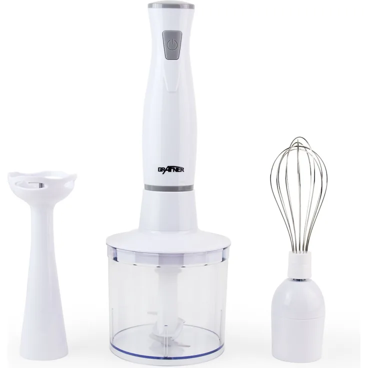 Grafner Pürierstab-Set, 300 W, Stabmixer, Pürierstab und Multi Zerkleinerer