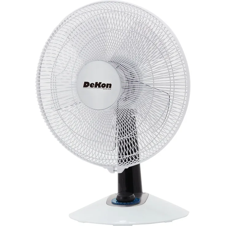 DeKo B 460 Tischventilator SilenceStratos, 45 Watt, Nachtmodus, verstellbarer Neigungswinkel, weiß-schwarz