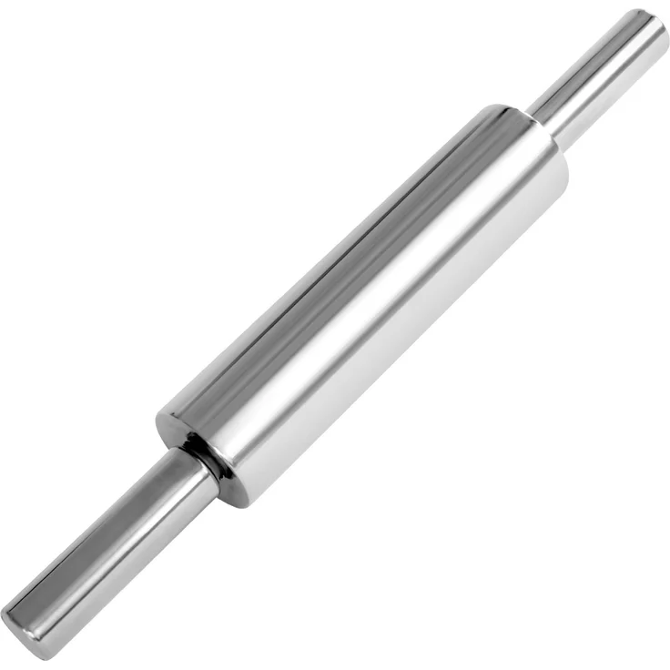 FMprofessional Teigroller aus hochwertigem Edelstahl, Nudelholz als Backzubehör, Backrolle zum Teigrollen, vielseitige Teigwalze - stabil & langlebig (Maße: Ø 6 x 47,5 cm), Menge: 1 Stück – Bild 1