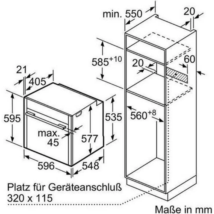 Neff B55CR22N0 (BCR5522N), Backofen, A+, Einbau, elektrisch, Volumen 71 l, Breite 59,6 cm, Selbstreinigung pyrolytische Selbstreinigung, 12 Beheizarten, Kindersicherung – Bild 6
