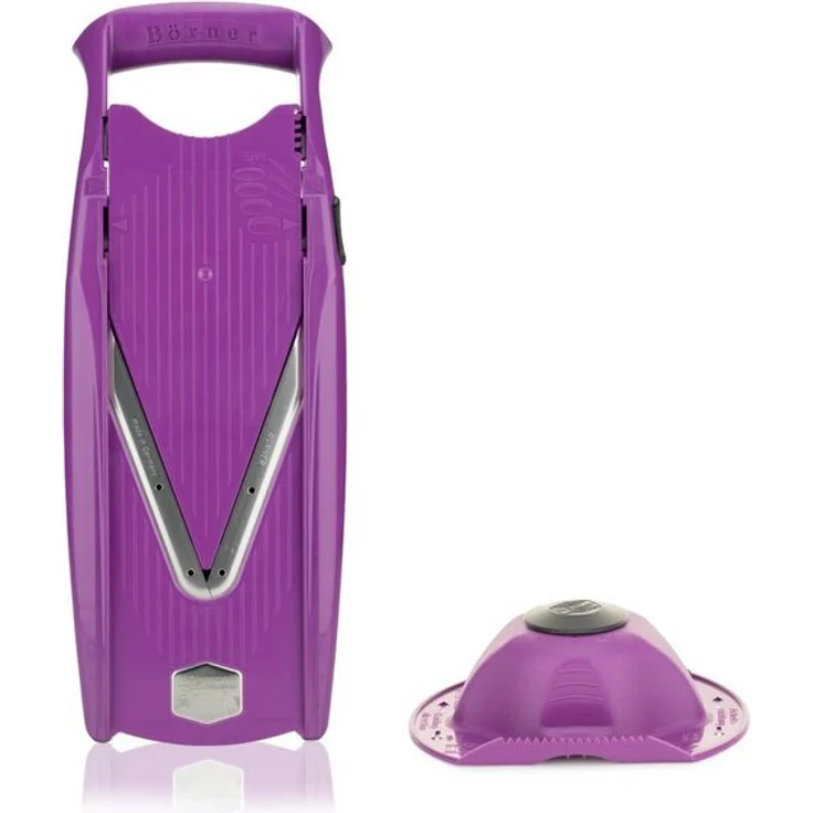Börner Gemüsehobel V5 PowerLine Basis Set, Kunststoff, nur zum Schneiden von Scheiben lila