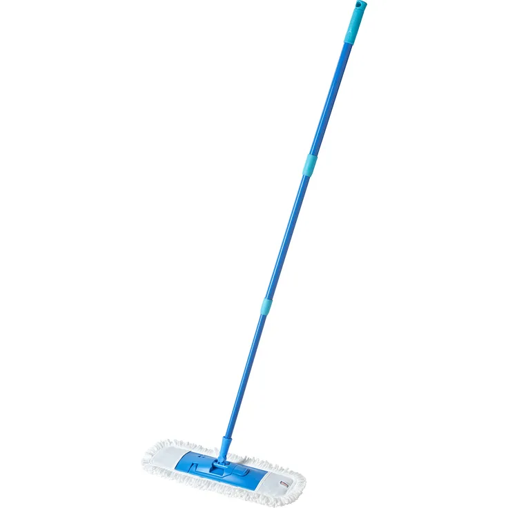 Spontex Extra Bodenwischer, mit 140 cm Teleskopstiel und extra flachem Wischkopf mit 360°-Drehgelenk, inkl. 2 Mikrofaserbezüge, 1 Set