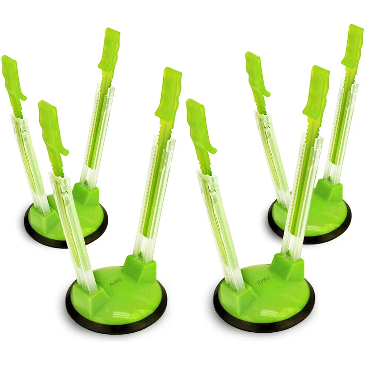 Ziplock-Beutelhalter, verstellbar, für Kunststoff-Gefrierbeutel, freihändig Pack of 4 grün – Bild 1