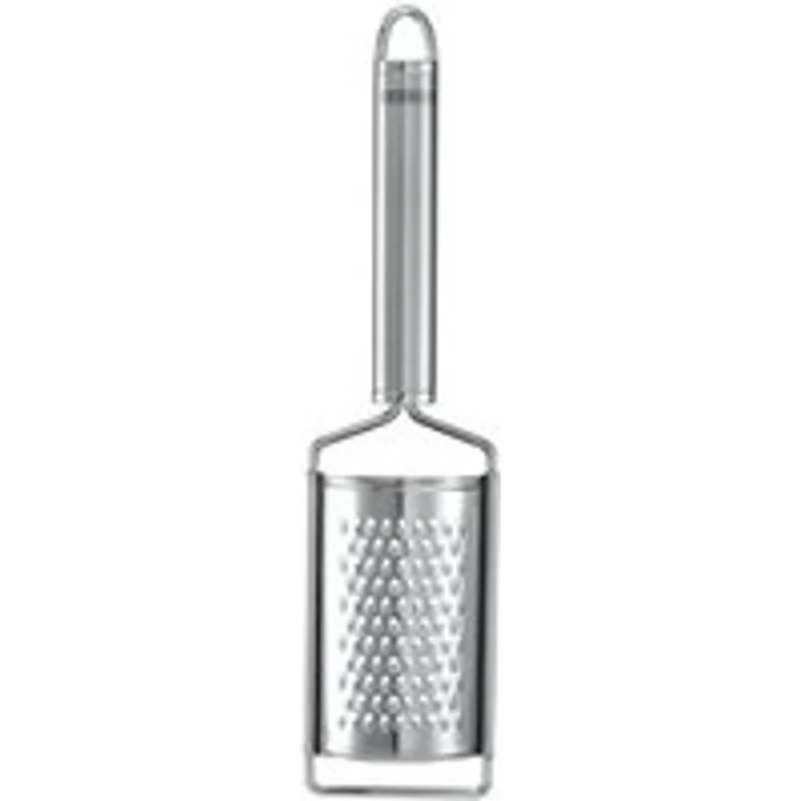 Fackelmann Reibe OVALGRIFF, Käsereibe, Zester aus rostfreiem Edelstahl (Farbe: Silber), Menge: 1 Stück