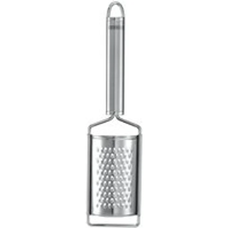 Fackelmann Reibe OVALGRIFF, Käsereibe, Zester aus rostfreiem Edelstahl (Farbe: Silber), Menge: 1 Stück