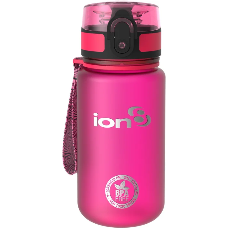 Ion8 Auslaufsichere Kinder Trinkflasche, BPA-frei, Rosa – Bild 1
