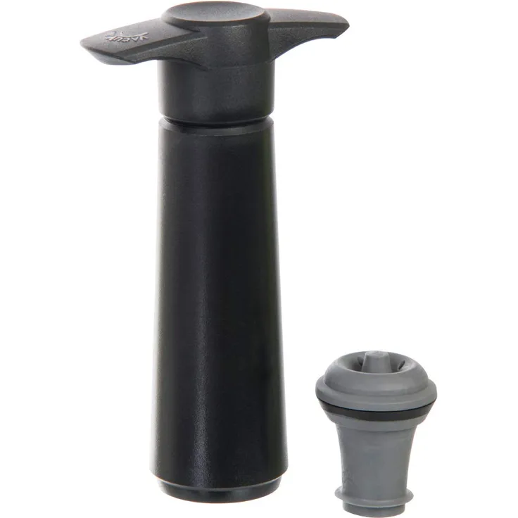 wenco Weinpumpe mit Stopfen, Schwarz, 516440