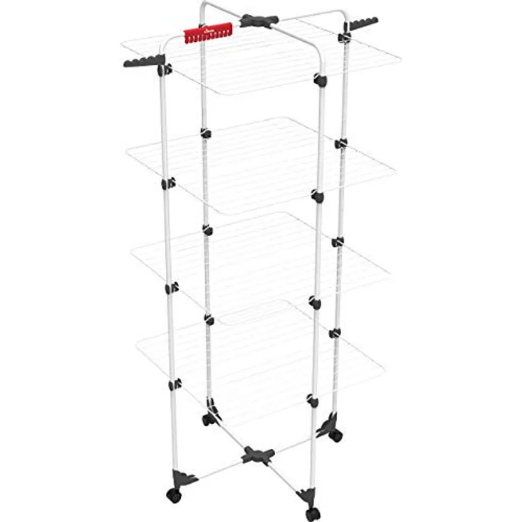 Vileda Mixer 4 Wäscheständer, 40 m Leinenlänge, 4 Ebenen für 4 Waschladungen