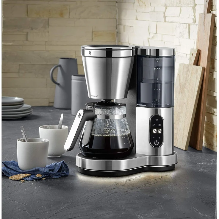 WMF Lumero Kaffeemaschine mit Glaskanne, Filterkaffee, 10 Tassen, Timerfunktion, Warmhalteplatte, abnehmbarer Wassertank, Touch-Display, Tropfstopp, Schwenkfilter, Abschaltautomatik, 1000 W – Bild 10