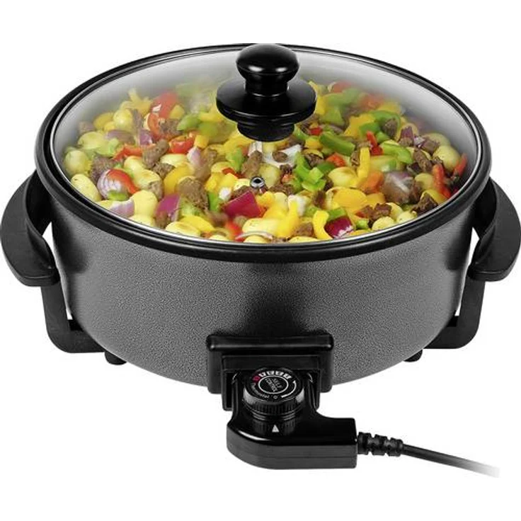 Tristar PZ-9135 Grillpfanne und Multifunktions-Pfanne, 1500 Watt Leistung, 30 cm ø, Schwarz – Bild 2