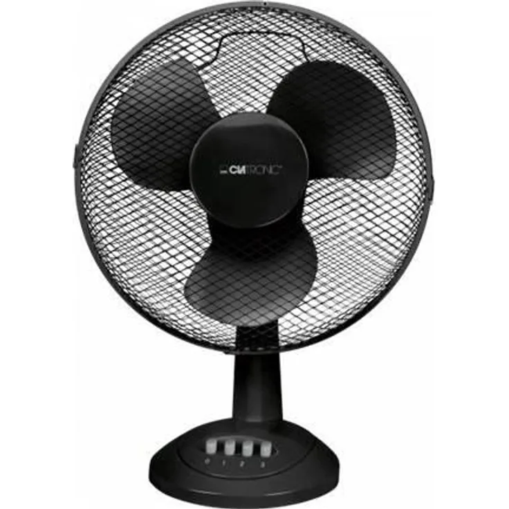 Clatronic VL 3602 Tischventilator 30 cm Durchmesser, oszillierend, 3 Geschwindigkeitsstufen, Neigungswinkel verstellbar, schwarz