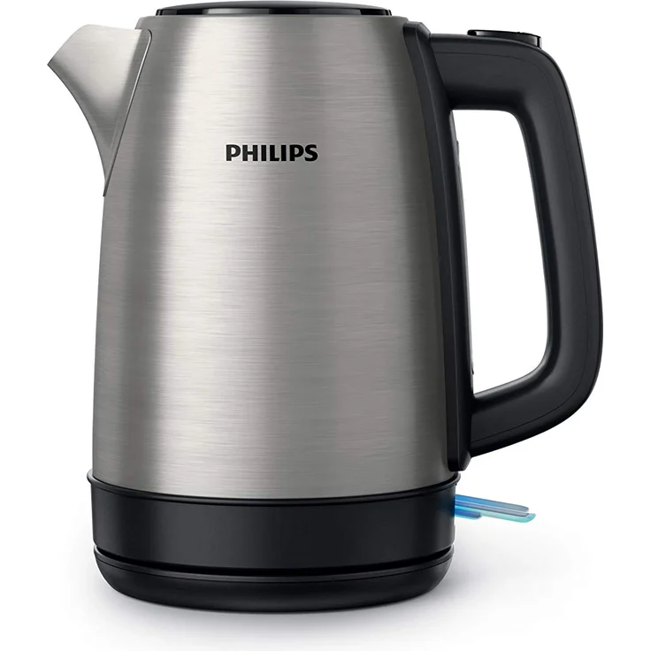 Philips HD9350-90 Edelstahl-Wasserkocher 2200 Watt, 1,7 Liter, Trockengehschutz, Füllstandsanzeige, silber, schwarz – Bild 4