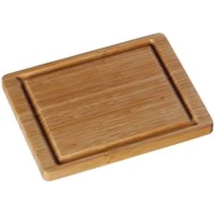 WMF Schneidebrett Bambus natur, 26 x 20 cm, Holzbrett klein - Tranchierbrett mit Saftrille - Küchenbrett klingenschonend