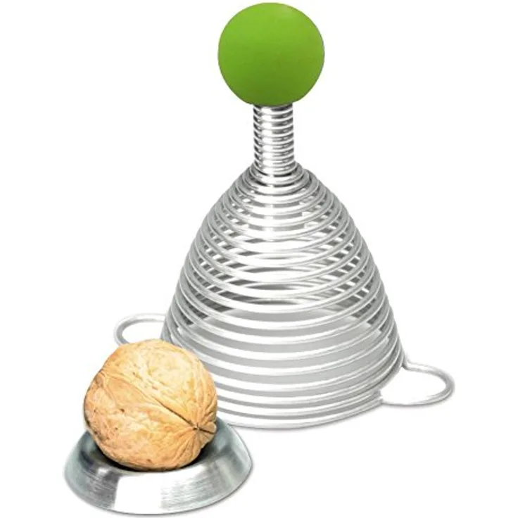 Take2 Edelstahl Nussknacker NAOMI mit grüner Gummikugel